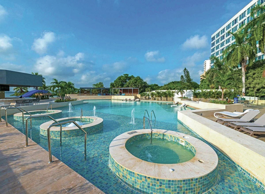 50x50 Aqua Lume Penta Lake Blend Shiny Tiles