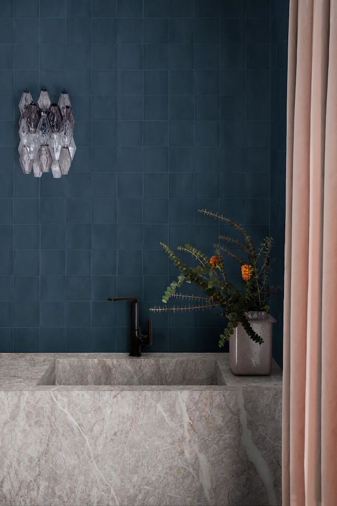 100x100 Confetto Blu Semi-Matt Tiles by Marazzi