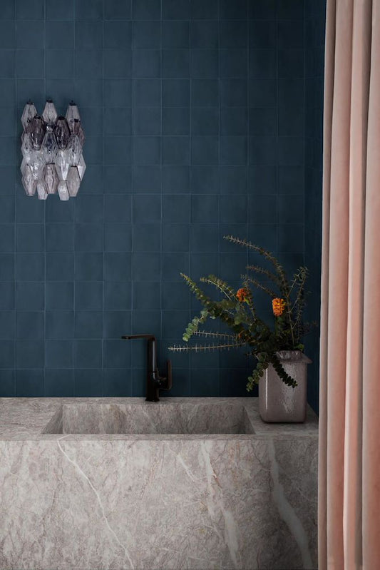 100x100 Confetto Blu Semi-Matt Tiles by Marazzi