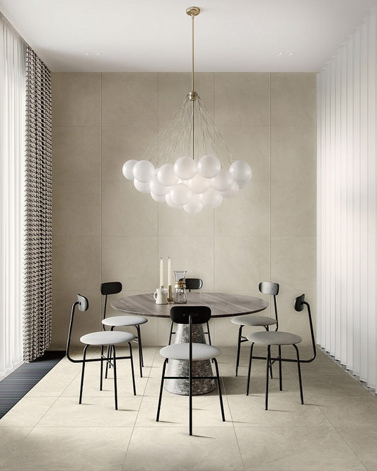 600x600 Colorado Ivory Stone Look Matt Tiles