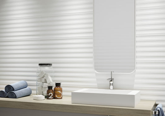 300x900 Everest White Venetian Textured Matt Tiles