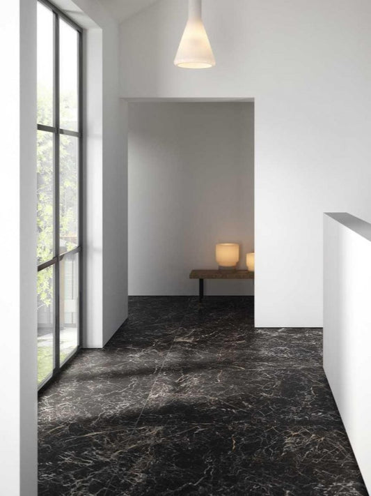 1200x2400x6 Grande Porcelain Slab Marble Look Saint Laurent Natural Matt by Marazzi