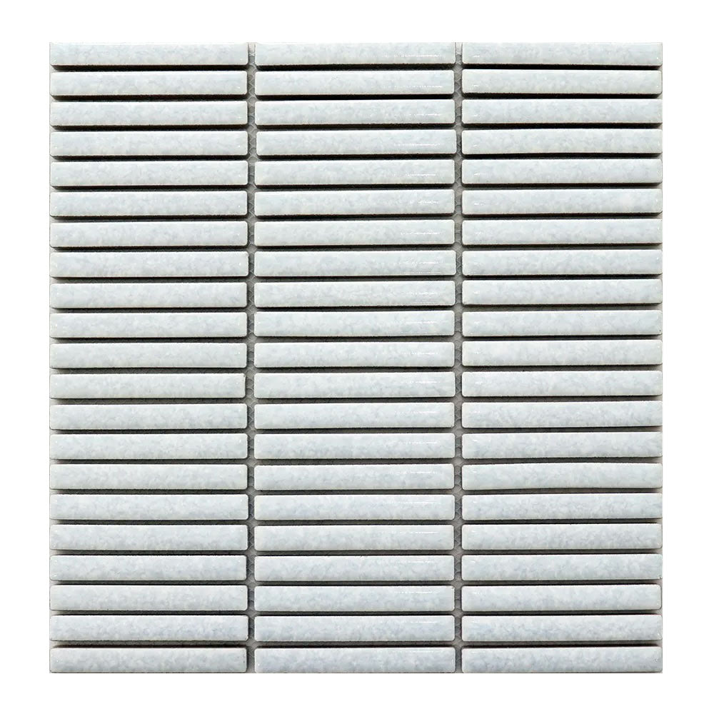 12x92 Impronta Shell White Gloss Finger Mosaic Tiles