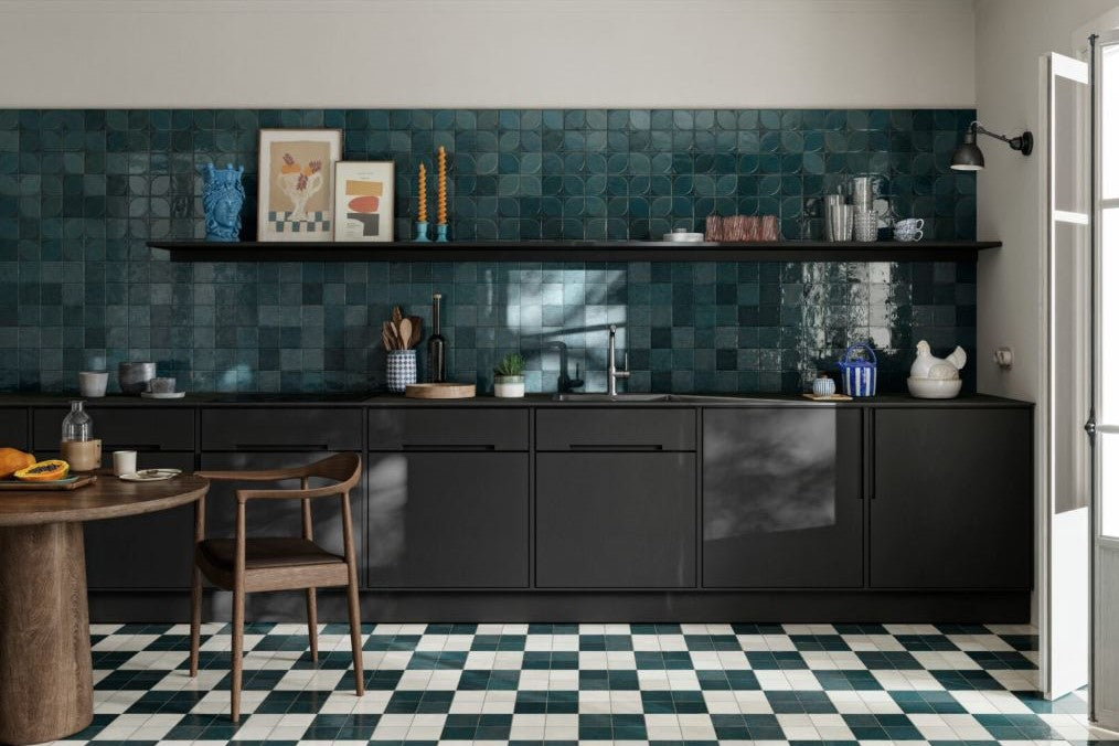 100x100 Lume Blue Lux (Gloss) Tiles by Marazzi