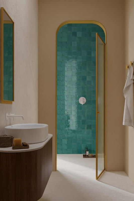 100x100 Lume Emerald Lux (Gloss) Tiles by Marazzi