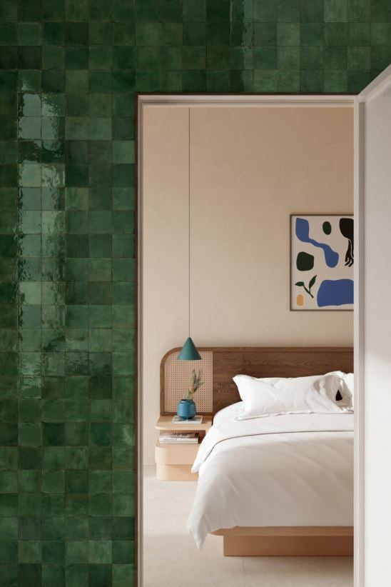 100x100 Lume Green Lux (Gloss) Tiles by Marazzi