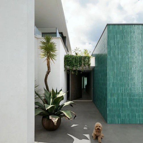 60x240 Lume Emerald Lux (Gloss) Struttura 3D Tiles by Marazzi