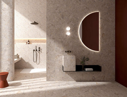 300x600 Lago Biege Terrazzo Look Matt Tiles