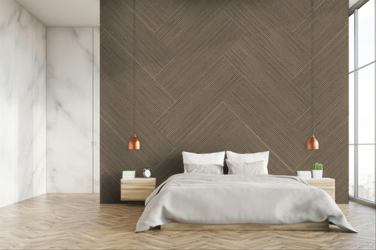 400x1200 Madera Linea Dark Walnut Timber Look Groove Matt Tiles