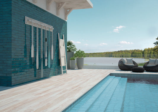 75x300 Mosta Blue Gloss Tiles