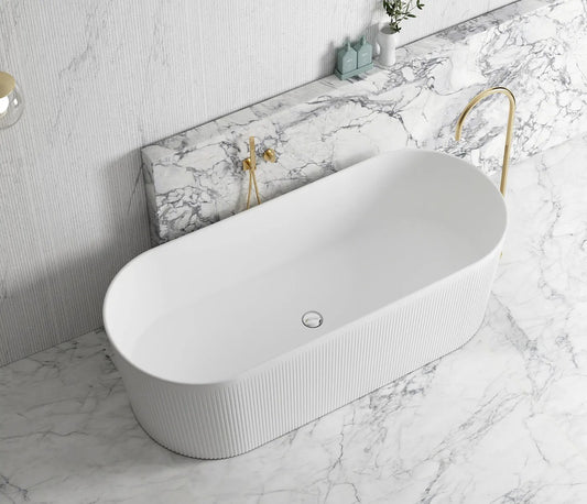Otti Attica Noosa Matt White Freestanding Bath 1700mm