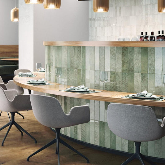 75x300 Storm Green Gloss Tiles