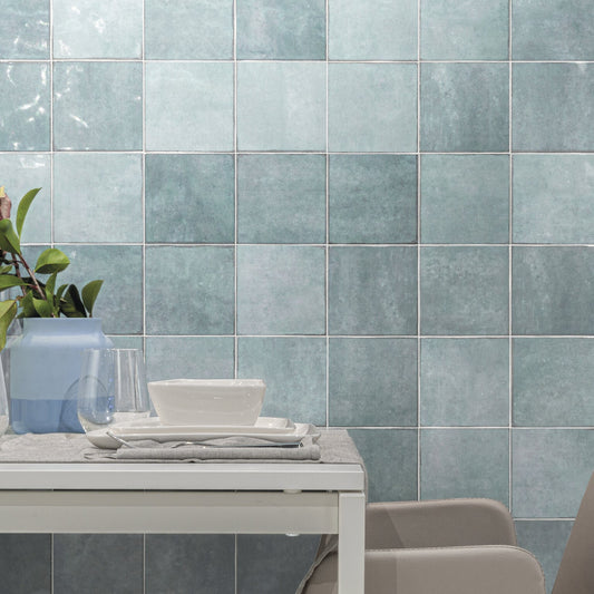 125x125 Storm Turquoise Gloss Tiles