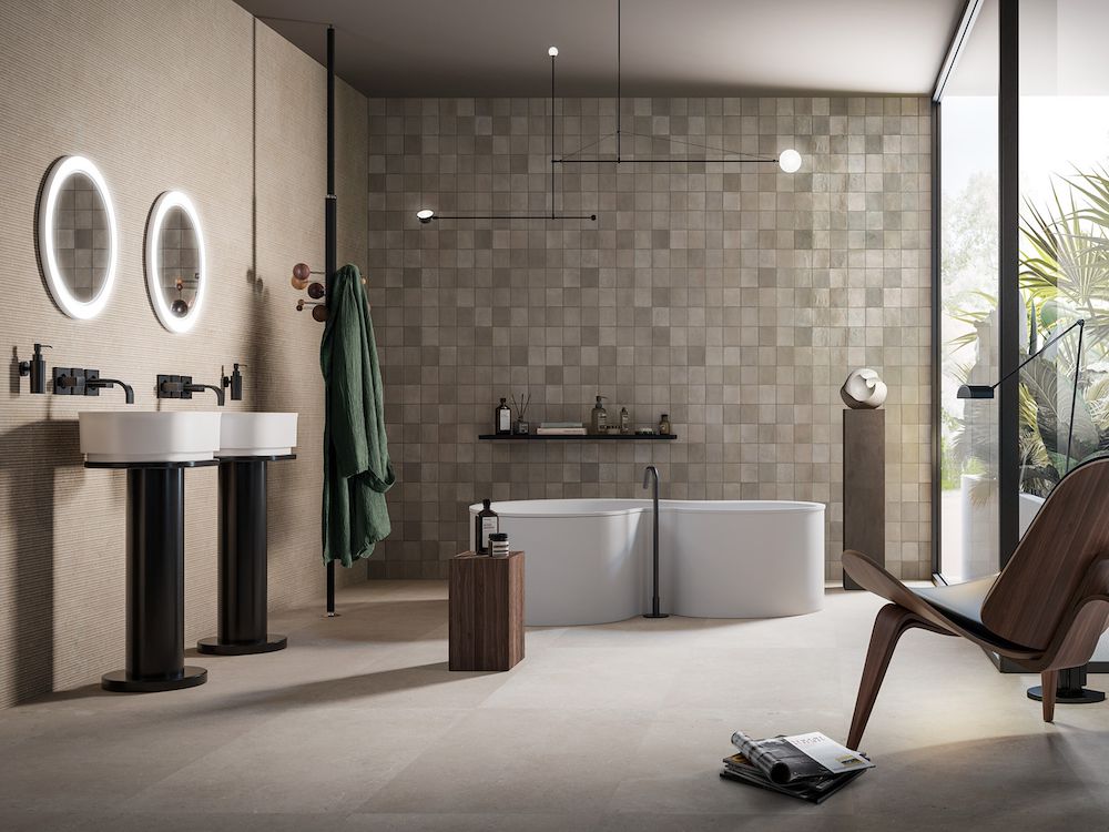 100x100 Zellige Argilla Lux (Gloss) Tiles by Marazzi