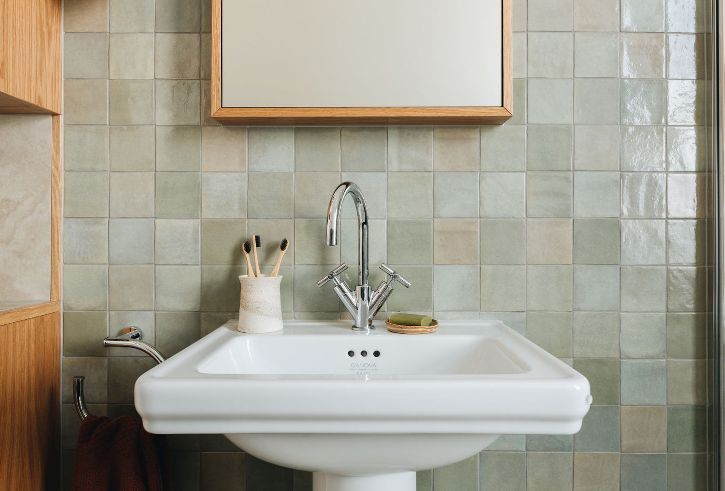 100x100 Zellige Salvia Lux (Gloss) Tiles by Marazzi