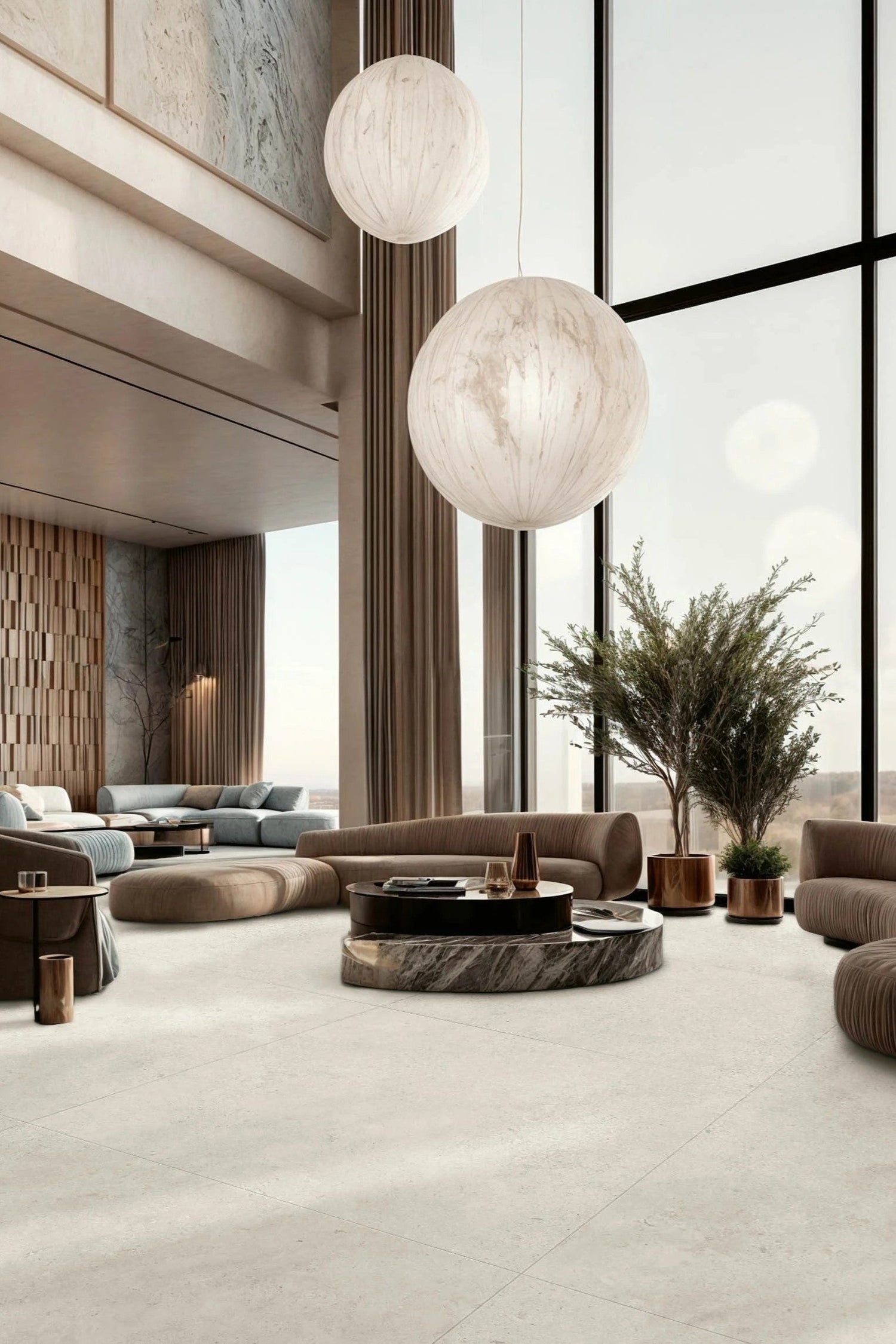 Modern bathroom and living with 600x600 Heritage stone look tile walls and floors. Melbourne, Geelong, Shepparton, Ballarat, Bendigo, Mornington, Bellarine, Peninsula tiles. Victoria and Nationwide Delivery. Australia.