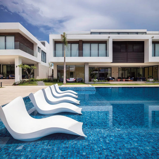 50x50 Aqua Lume Penta Arrecife Blue Shiny Tiles