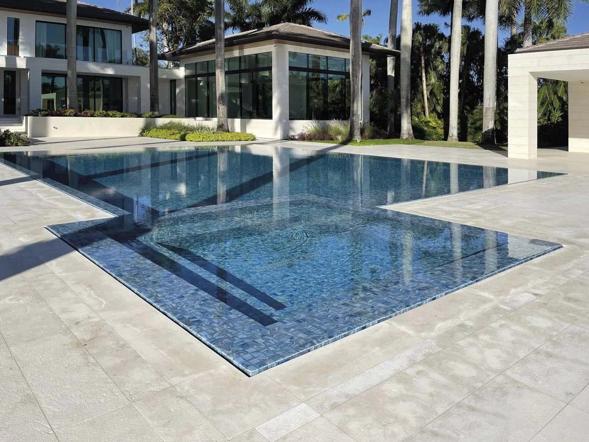 50x50 Aqua Lume Penta Tourmaline Shiny Tiles