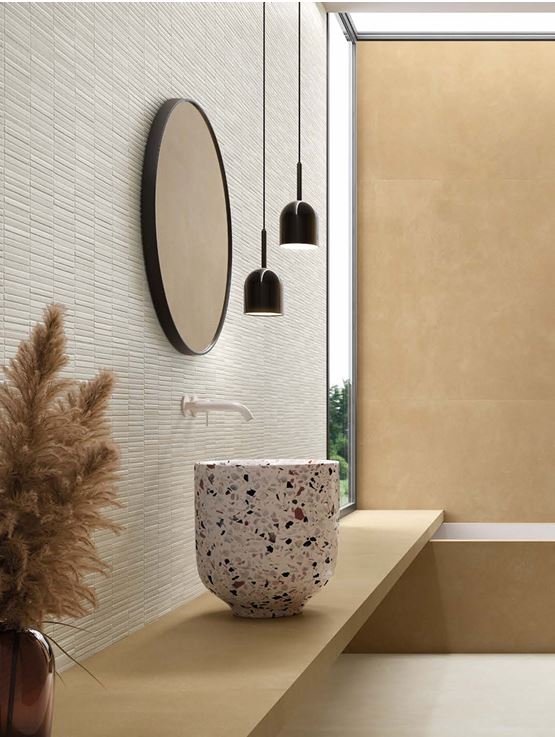 600x1200 Argilla Bianco Soft Touch Irregolo Mini Matt Tiles
