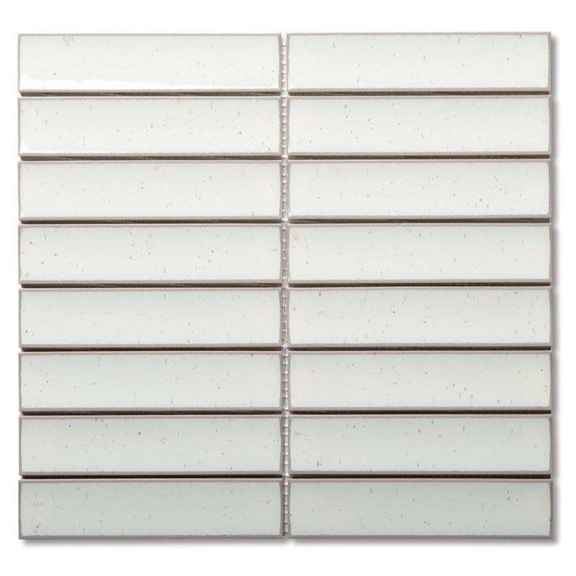 32.5x145 Veneto Cloud Speckle Bamboo Gloss Mosaic Tiles