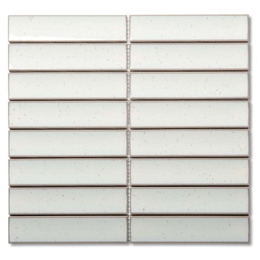 32.5x145 Veneto Cloud Speckle Bamboo Gloss Mosaic Tiles