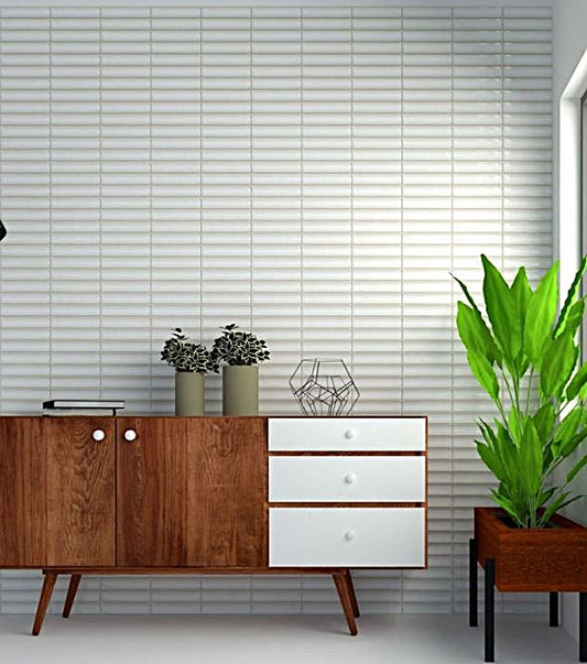 32.5x145 Veneto Cloud Speckle Bamboo Gloss Mosaic Tiles