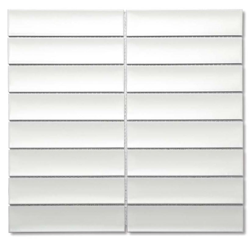 32.5x145 Veneto White Bamboo Matt Mosaic Tiles