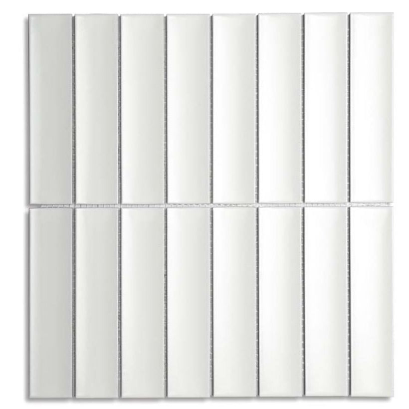 32.5x145 Veneto White Bamboo Matt Mosaic Tiles