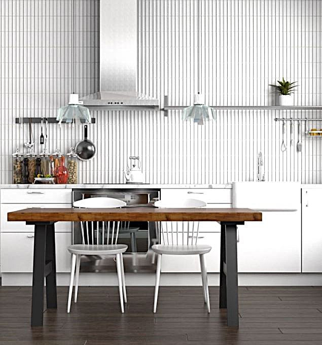 32.5x145 Veneto White Bamboo Matt Mosaic Tiles