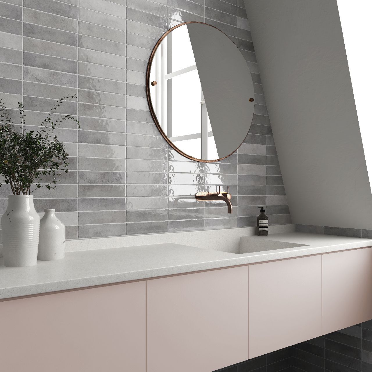 60x246 Barretta Grigio Gloss Tiles