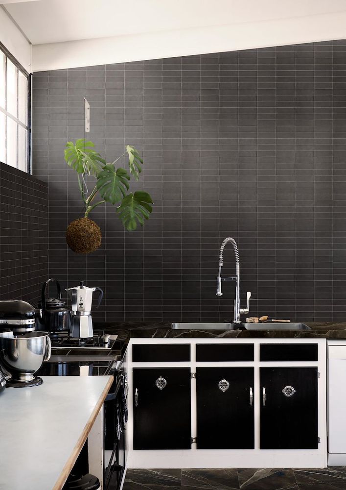 50x150 Confetto Nero Semi-Matt Tiles by Marazzi