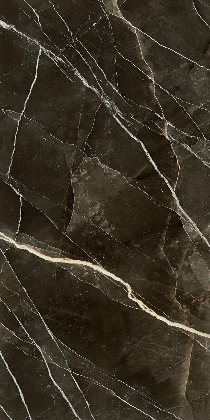 1600x3200x6 Grande Porcelain Slab Marble Look Calacatta Black Satin by Marazzi