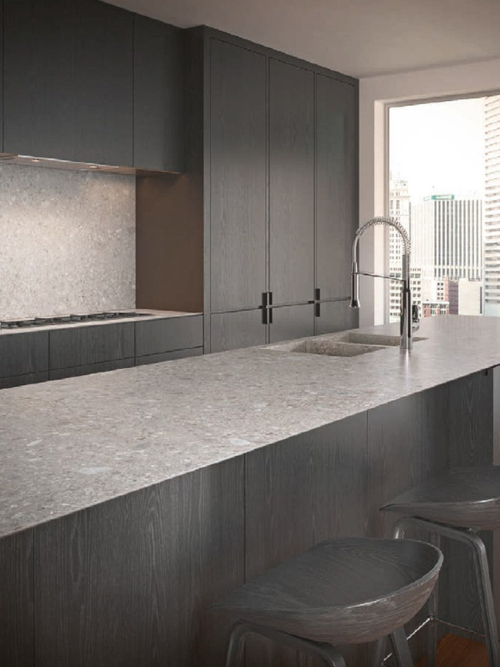 1200x2400x6 Grande Porcelain Slab Stone Look Ceppo Di Grey Natural Matt by Marazzi