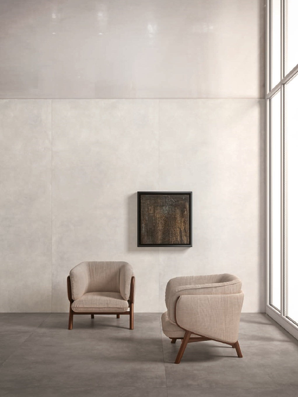 1620x3240x12 Grande Porcelain Slab Concrete Look Graphite Natural Matt by Marazzi