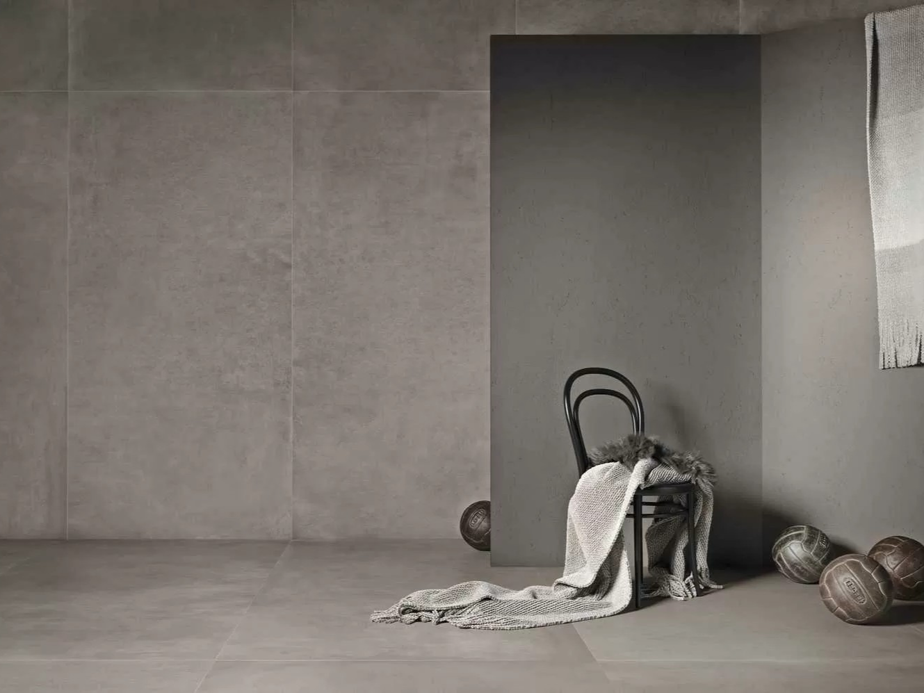 1620x3240x12 Grande Porcelain Slab Concrete Look Smoke Natural Matt by Marazzi