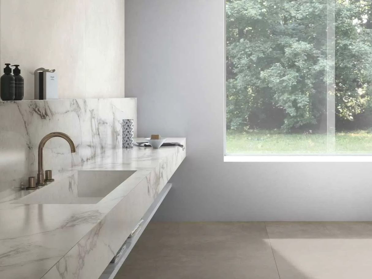 1620x3240x12 Grande Porcelain Slab Concrete Look Smoke Natural Matt by Marazzi