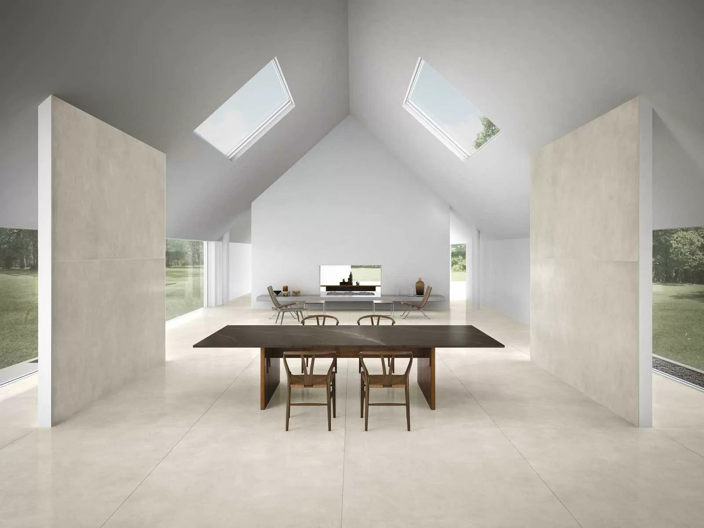 1620x3240x12 Grande Porcelain Slab Concrete Look Smoke Natural Matt by Marazzi