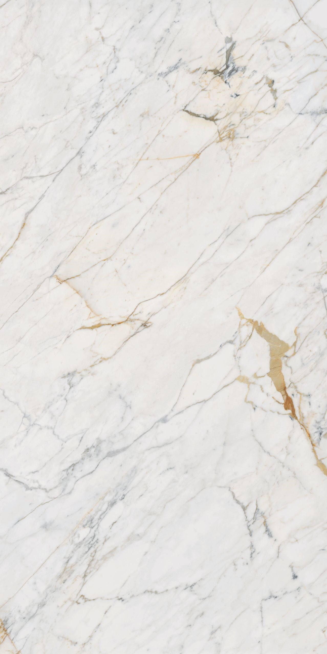 1600x3200x6 Grande Porcelain Slab Marble Look Golden White Satin by Marazzi