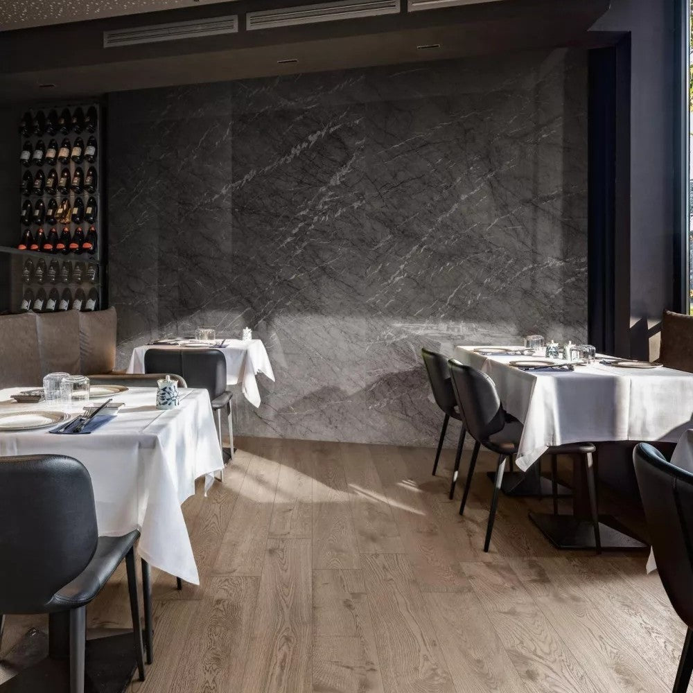 1620x3240x12 Grande Porcelain Slab Marble Look Grigio Carnico Lux (Gloss) by Marazzi