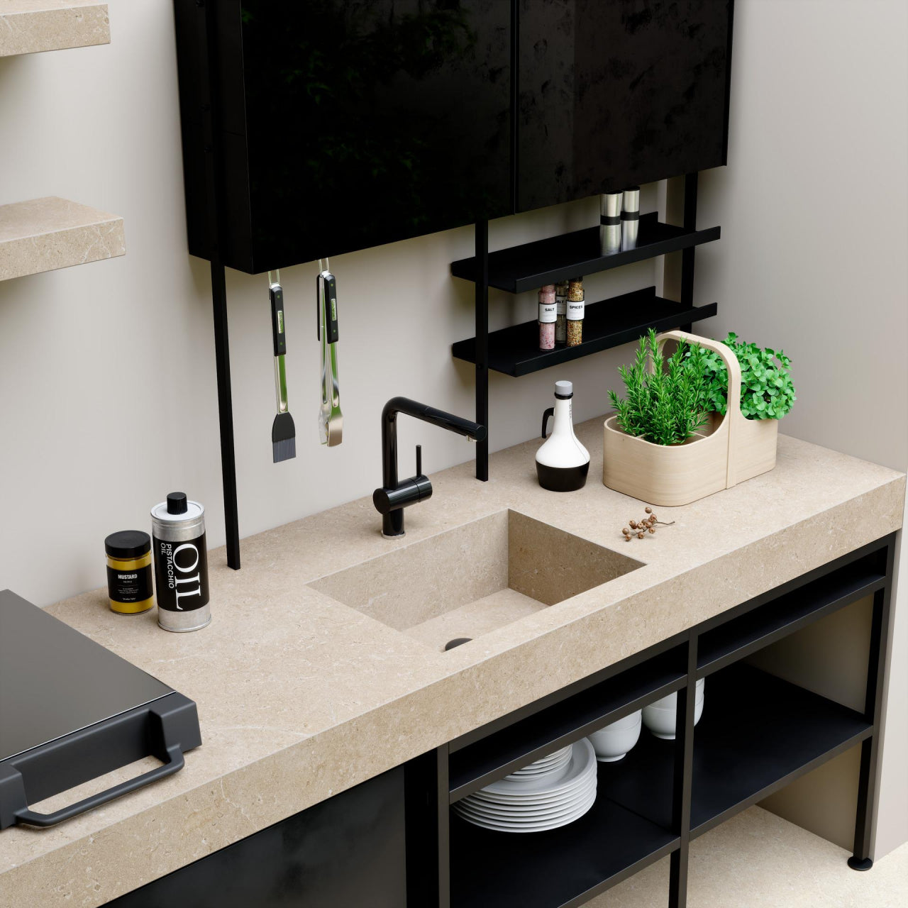 1620x3240x12 Grande Porcelain Slab Stone Look Limestone Sand Satin by Marazzi