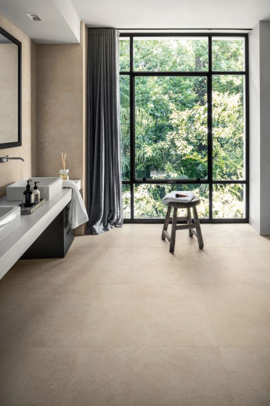 1620x3240x12 Grande Porcelain Slab Stone Look Limestone Sand Satin by Marazzi