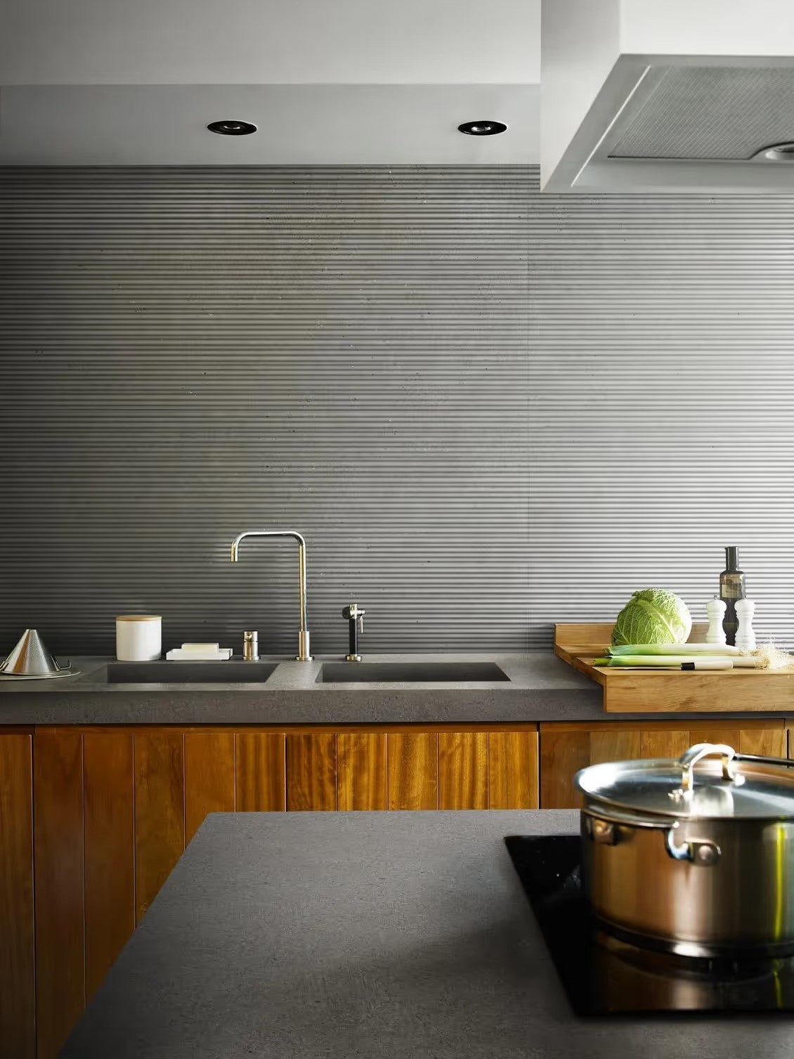 1620x3240x12 Grande Porcelain Slab Stone Look Moon Grey Satin by Marazzi