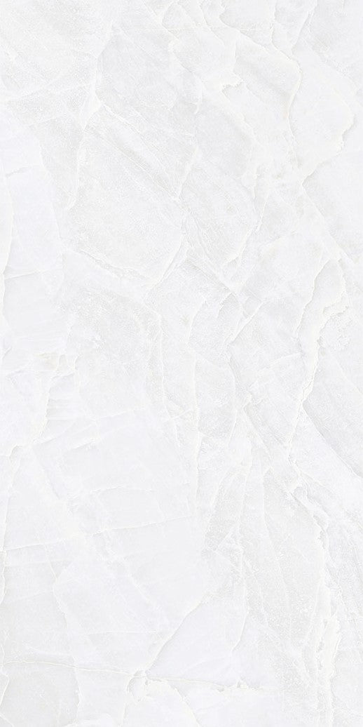 1200x2780x6 Grande Porcelain Slab Marble Look Onice Bianco Lux (Gloss) by Marazzi