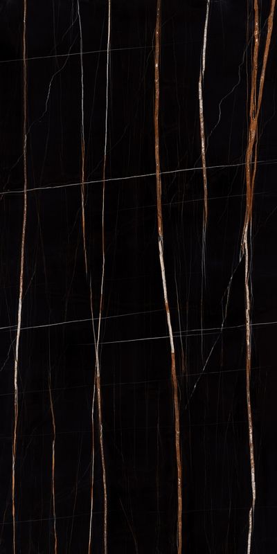 1600x3200x6 Grande Porcelain Slab Marble Look Sahara Noir Lux (Gloss) by Marazzi