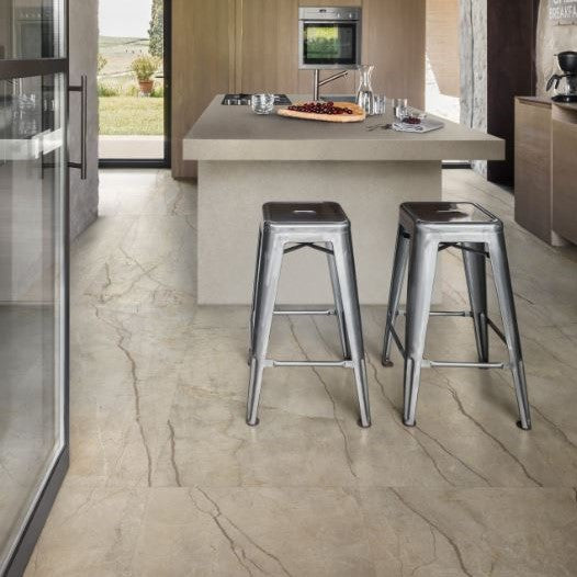 1620x3240x12 Grande Porcelain Slab Marble Look Silver Root Satin (3D) "Bookmatch B" by Marazzi