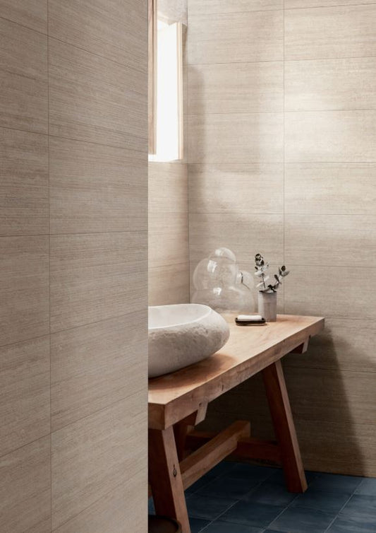 1620x3240x12 Grande Porcelain Slab Travertine Look Classico Puro Satin by Marazzi