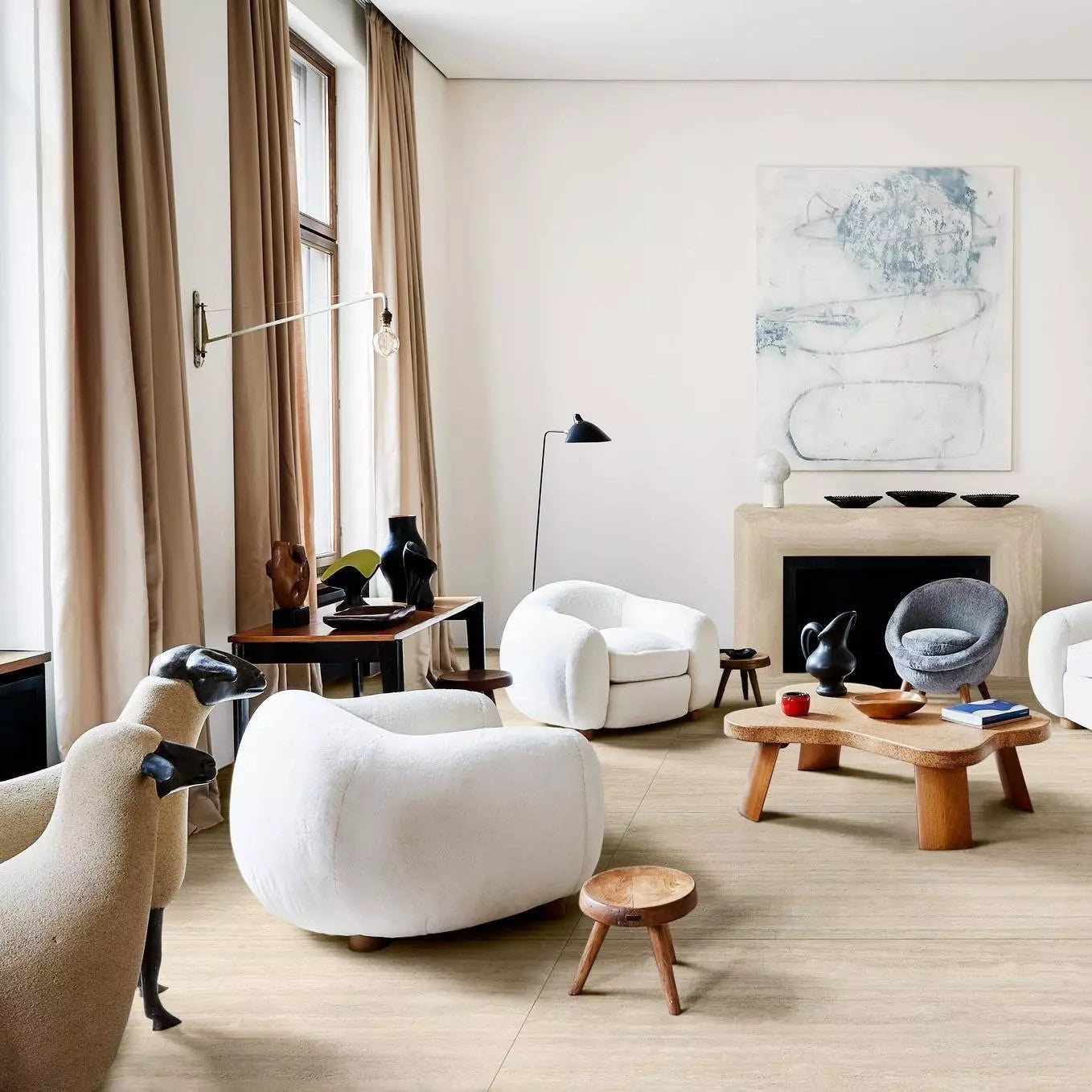 1620x3240x12 Grande Porcelain Slab Travertine Look Classico Puro Satin by Marazzi