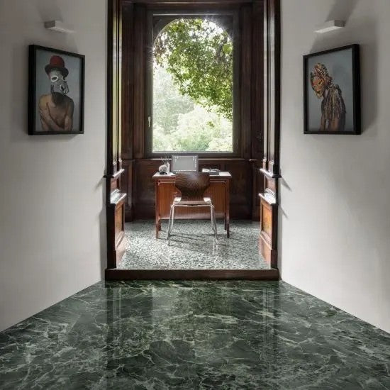 1600x3200x6 Grande Porcelain Slab Marble Look Verde Aver Lux (Gloss) by Marazzi