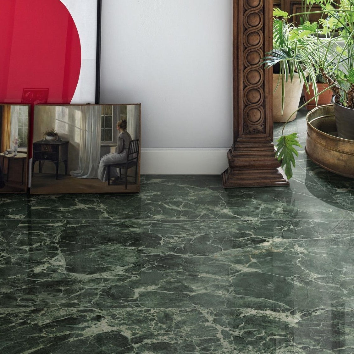 1600x3200x6 Grande Porcelain Slab Marble Look Verde Aver Lux (Gloss) by Marazzi