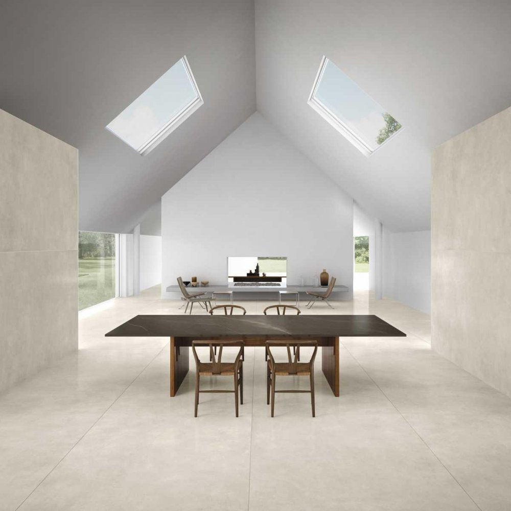 1620x3240x12 Grande Porcelain Slab Concrete Look White Natural Matt by Marazzi